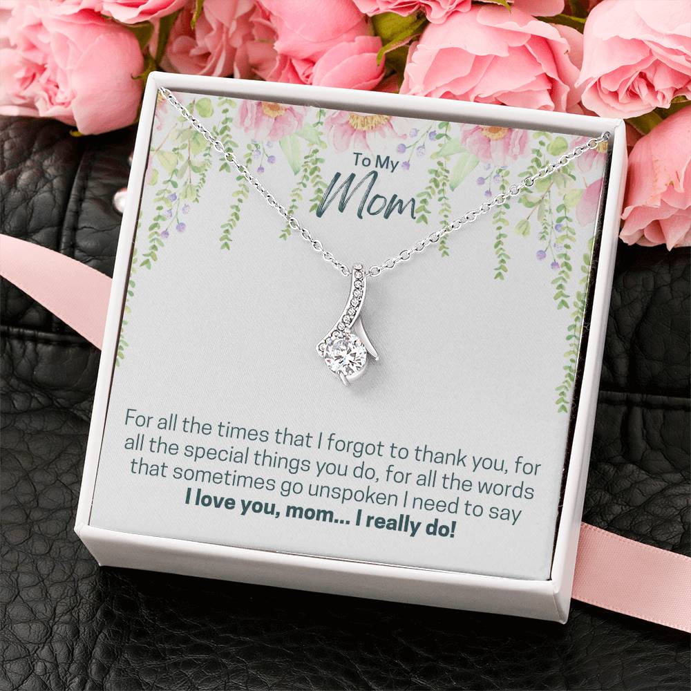 To My Mom | I Love You | Necklace For Mother On Special Day