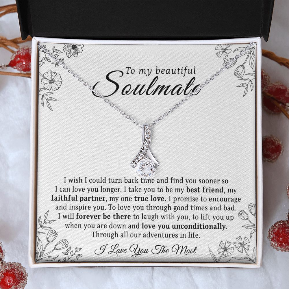 To My Soulmate - Love You The Most, Alluring Beauty Necklace Gift to Her