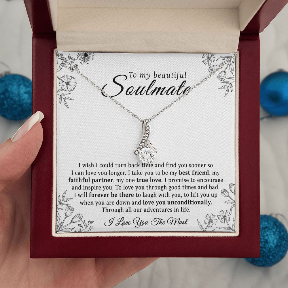 To My Soulmate - Love You The Most, Alluring Beauty Necklace Gift to Her