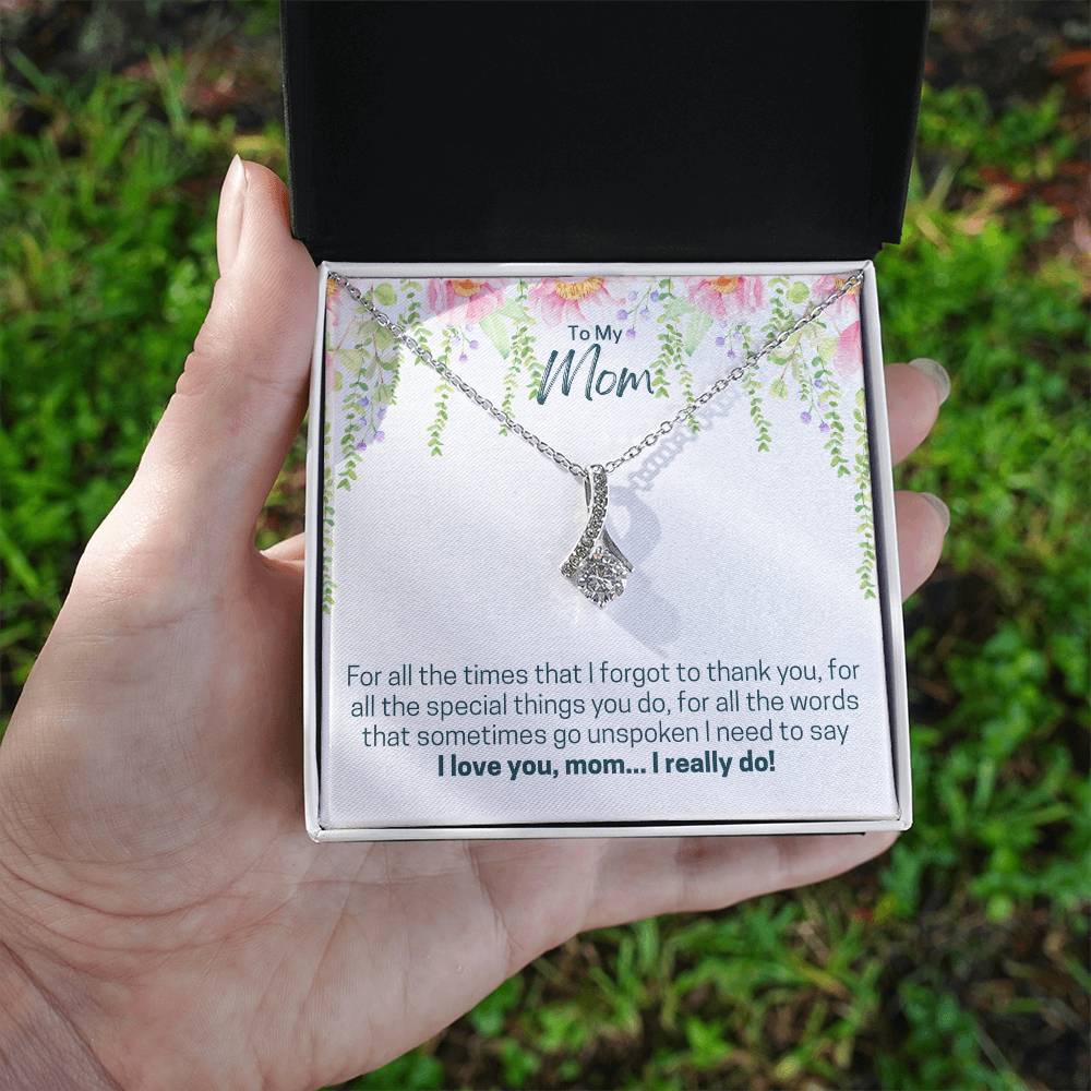 To My Mom | I Love You | Necklace For Mother On Special Day