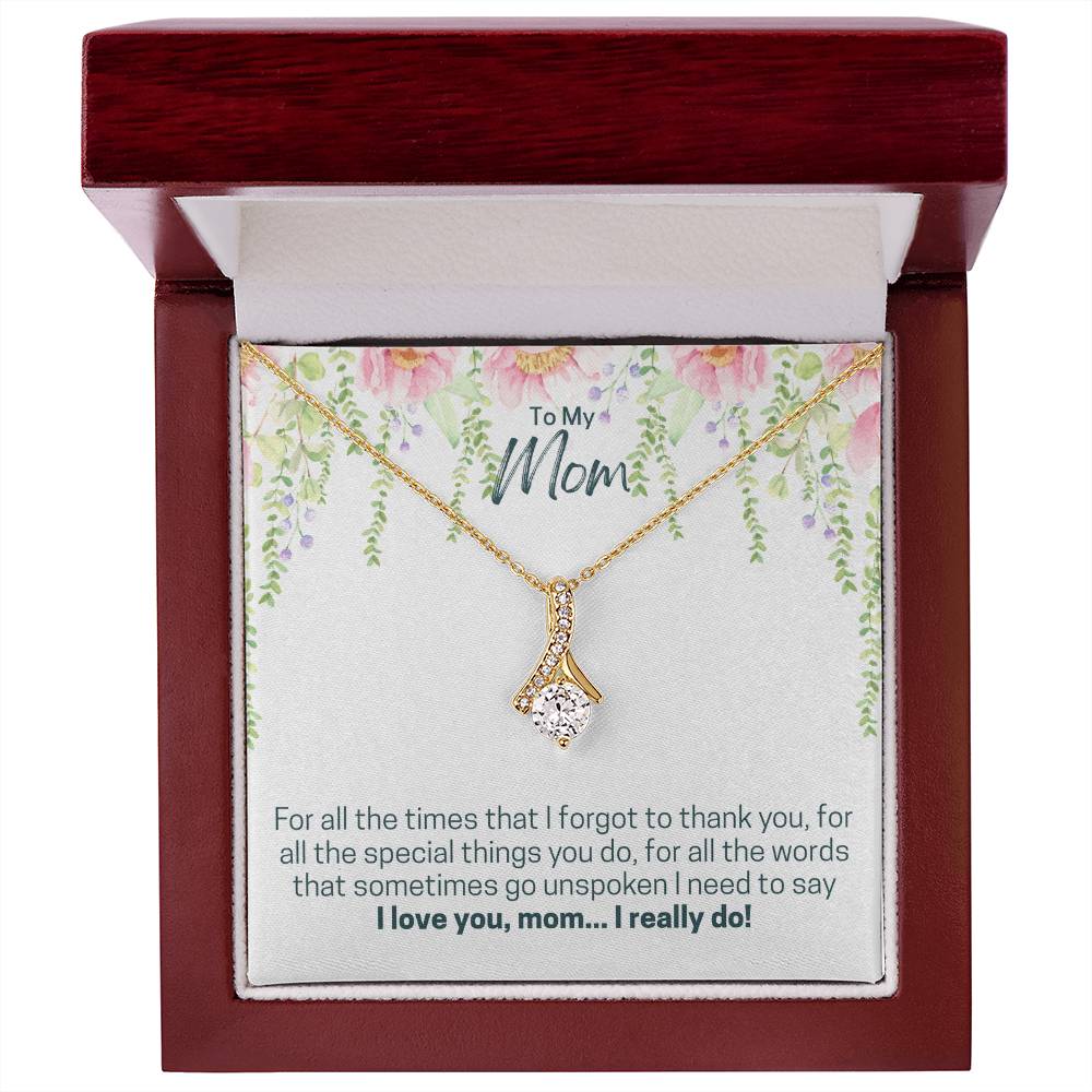 To My Mom | I Love You | Necklace For Mother On Special Day