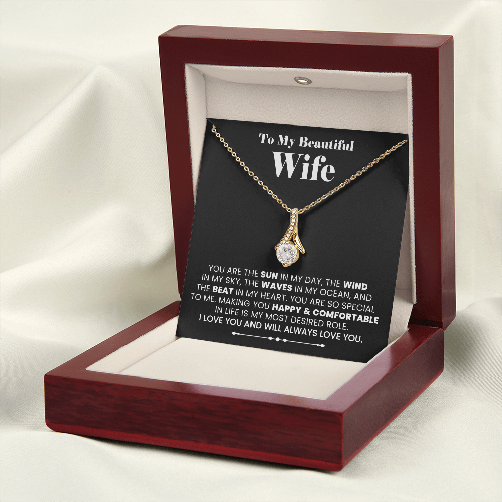 To My Wife The Sun The Wind Necklace, Perfect Gift for Wife, Sentimental Thoughtful Gift, Christmas Valentine's Day Jewelry