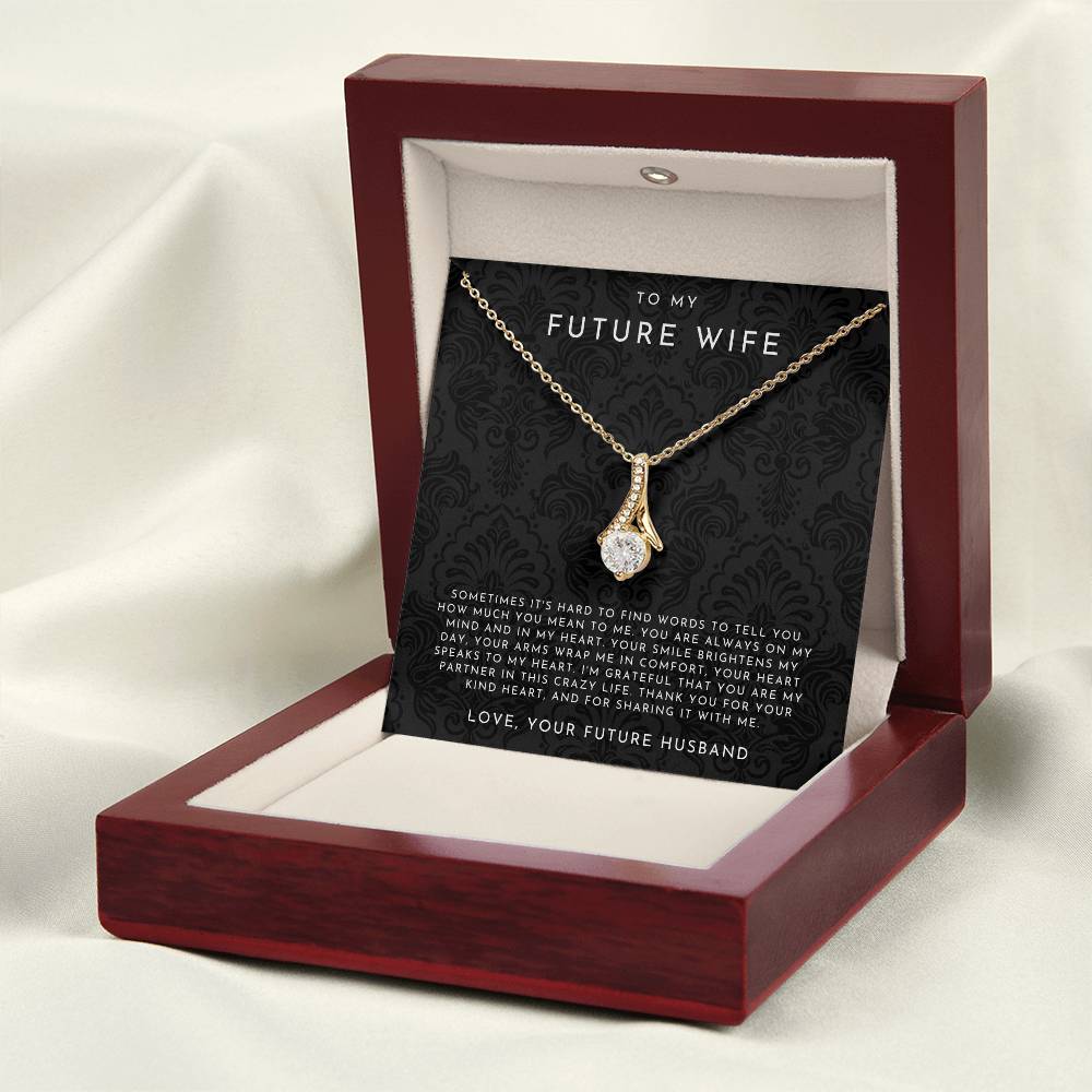 To My Future Wife | Sometimes It's Hard | Necklace With Premium Gift Led Box