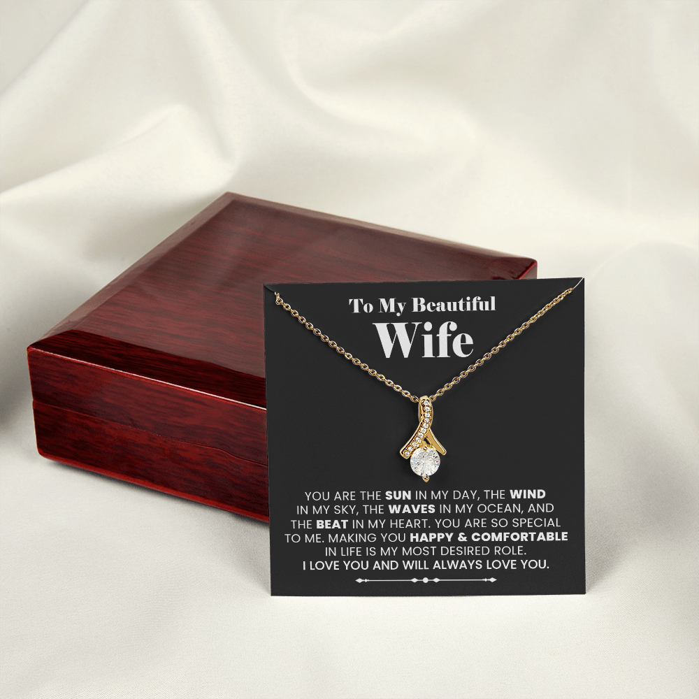 To My Wife The Sun The Wind Necklace, Perfect Gift for Wife, Sentimental Thoughtful Gift, Christmas Valentine's Day Jewelry