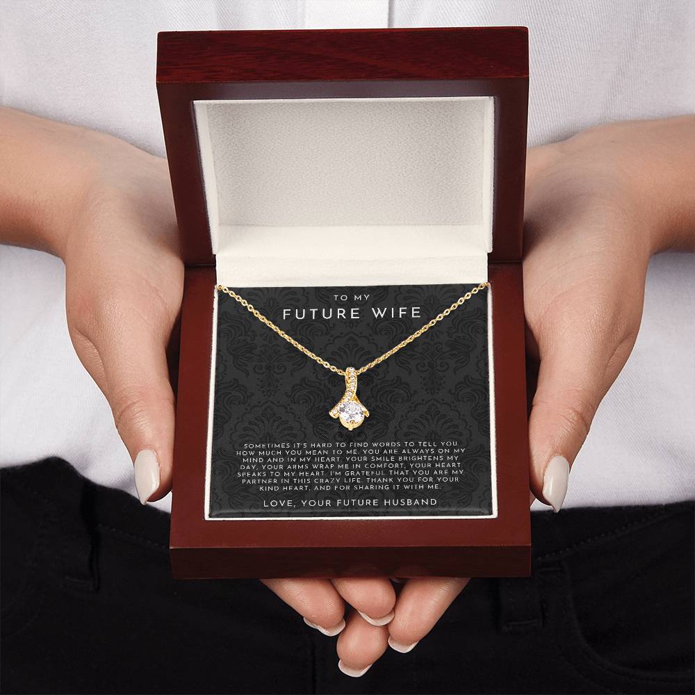 To My Future Wife | Sometimes It's Hard | Necklace With Premium Gift Led Box
