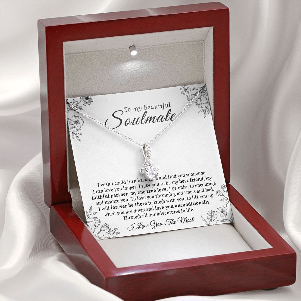To My Soulmate - Love You The Most, Alluring Beauty Necklace Gift to Her