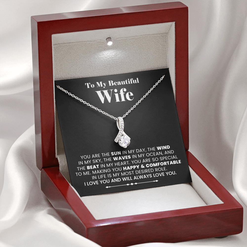 To My Wife The Sun The Wind Necklace, Perfect Gift for Wife, Sentimental Thoughtful Gift, Christmas Valentine's Day Jewelry