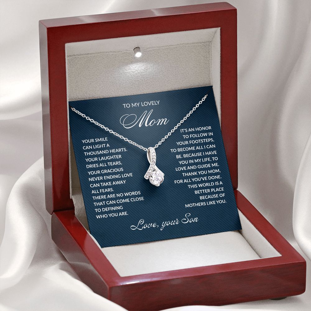 Mom Your Smile, Alluring Beauty Necklace, Perfect Gift For Mom From Son