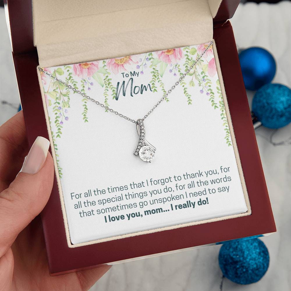 To My Mom | I Love You | Necklace For Mother On Special Day