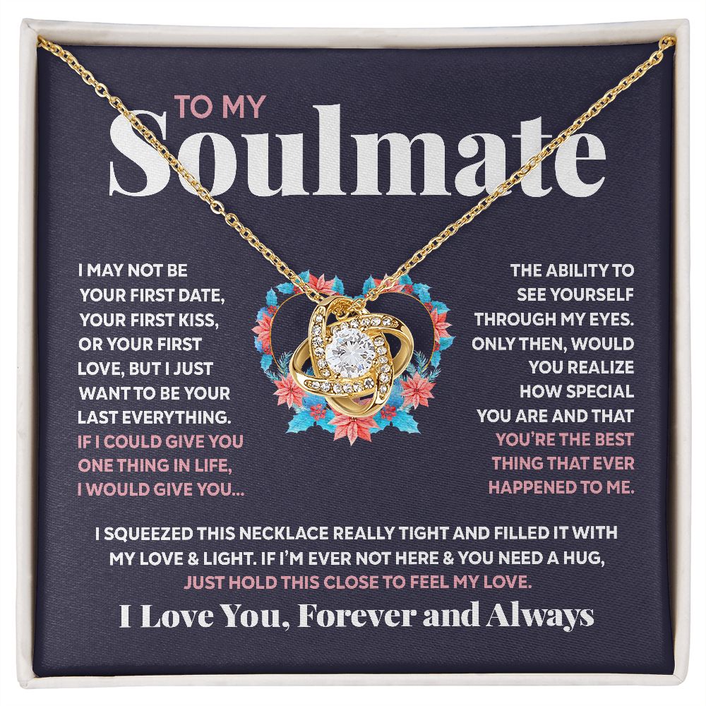 To My Soulmate | Feel My Love | Love Knot Necklace