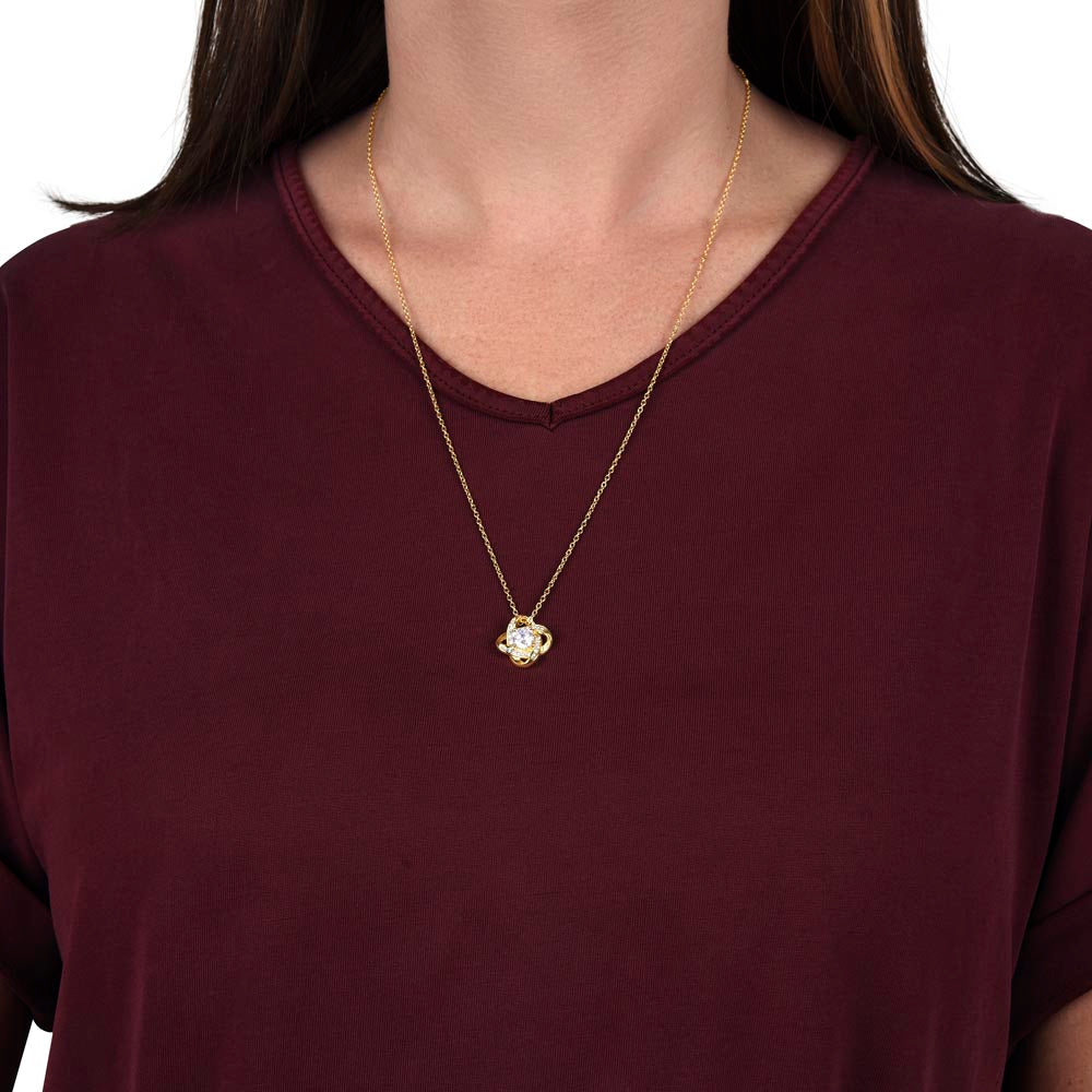 Mom I Wrote This, Love Knot Necklace, Mother's Day Gift For Mom