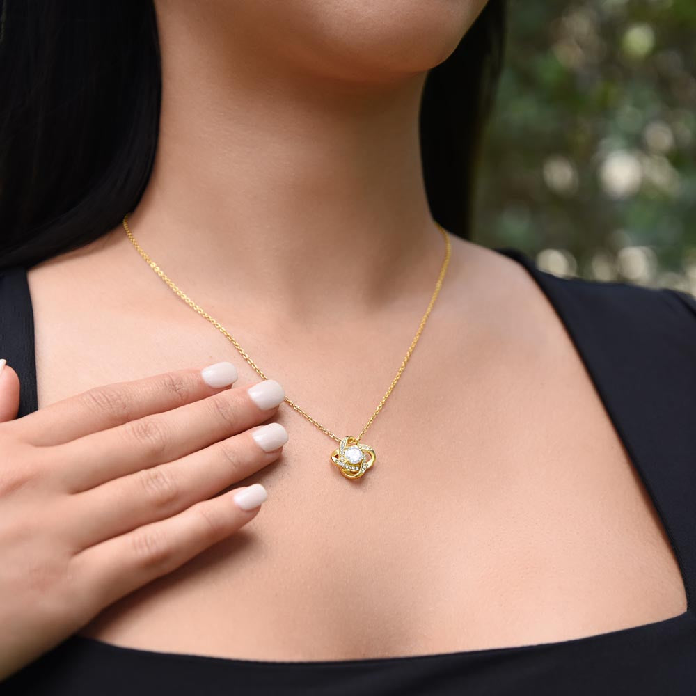 Granddaughter How Proud I Am Of You, Love Knot Necklace, Gift For Granddaughter From Grandpa