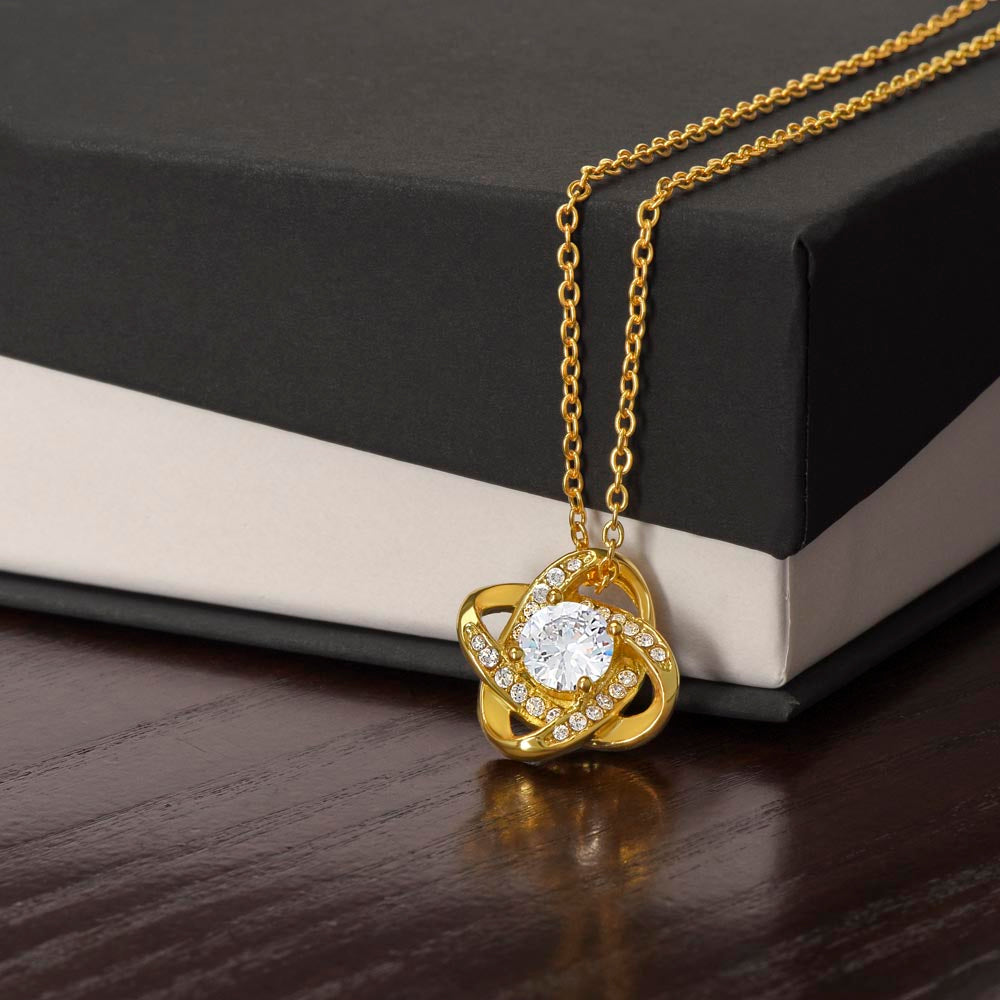 To My Daughter Gift From Dad | Proud To Be Your Father | Love Knot Necklace