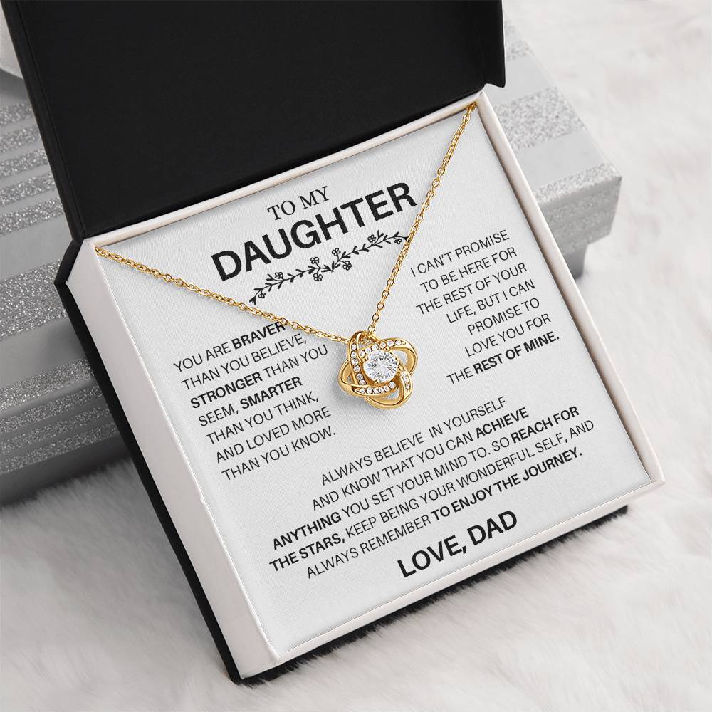 To My Daughter | Reach For The Stars | Necklace Gift From Dad | Perfect Gift For Daughter