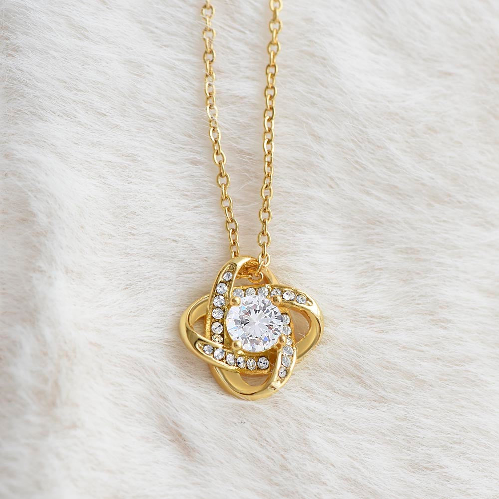 Daughter You Are Braver, Love Knot Necklace, Christmas Gift Idea For Daughter