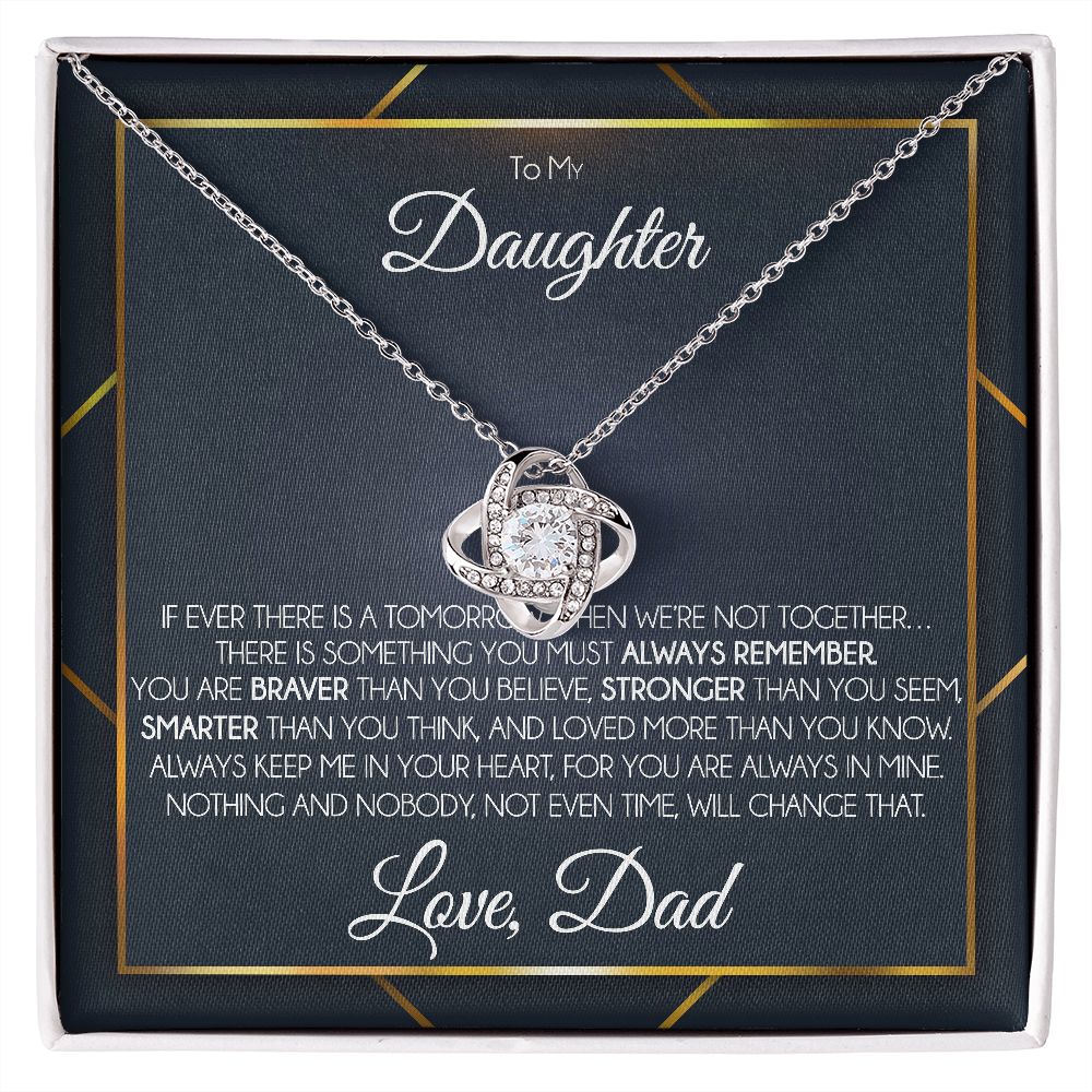 To My Daughter | You Are Always In My Heart | Love Knot Necklace