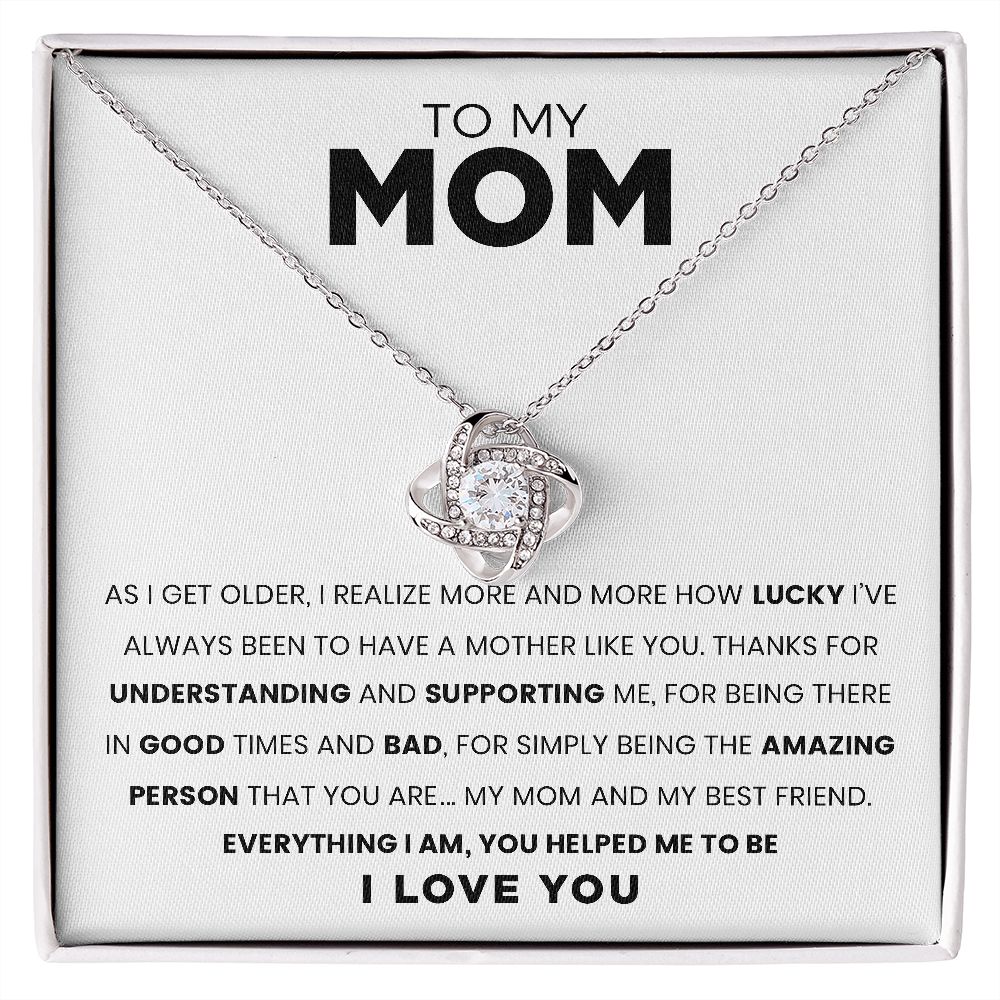 To My Mom | You Are The Most Amazing Person | Love Knot Necklace | Mother's Day Gift