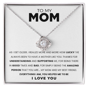 To My Mom | You Are The Most Amazing Person | Love Knot Necklace | Mother's Day Gift