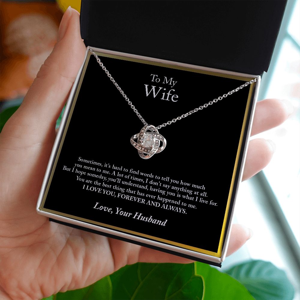 To My Wife | You Are The Best Thing | Love Knot Necklace | Romantic Gift