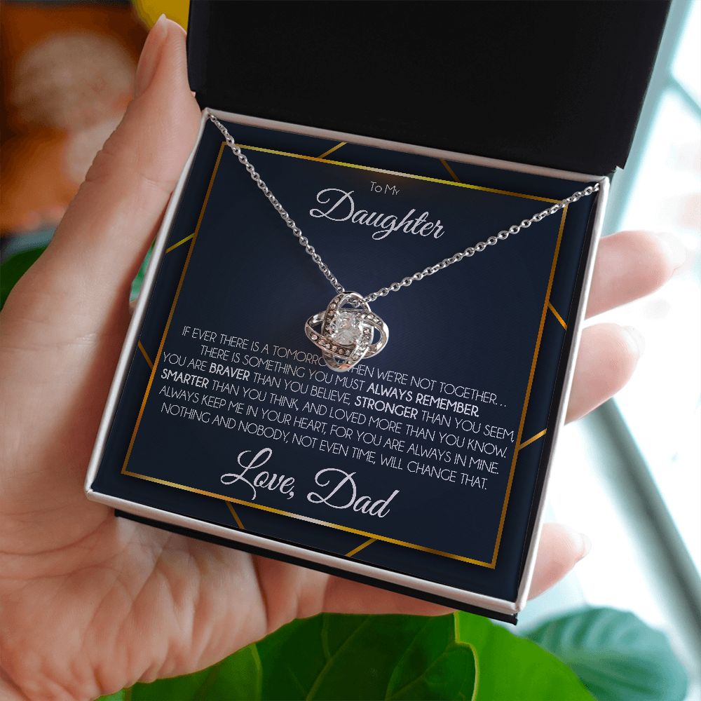 To My Daughter | You Are Always In My Heart | Love Knot Necklace