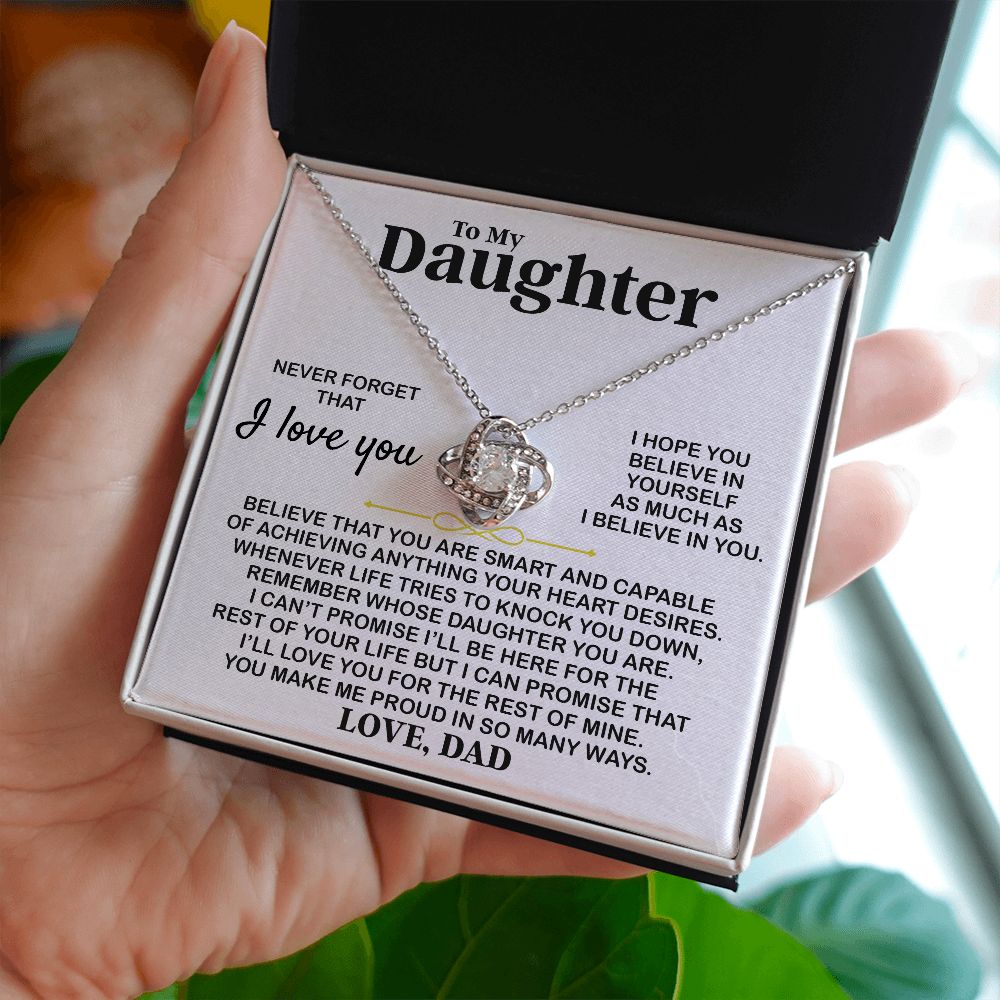 Daughter I Hope You, Love Knot Necklace