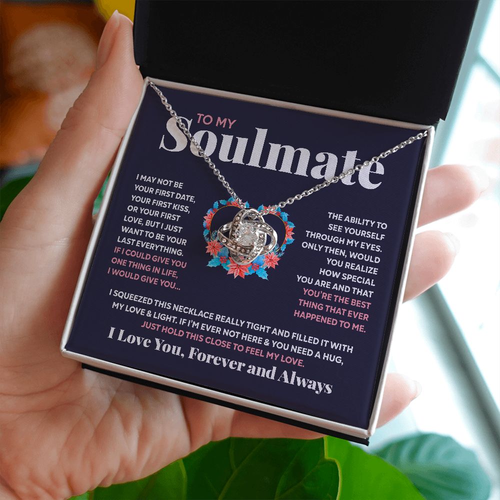 To My Soulmate | Feel My Love | Love Knot Necklace