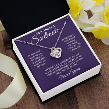 Soulmate My Love For You | Romantic Gift for Her | Love Knot Necklace