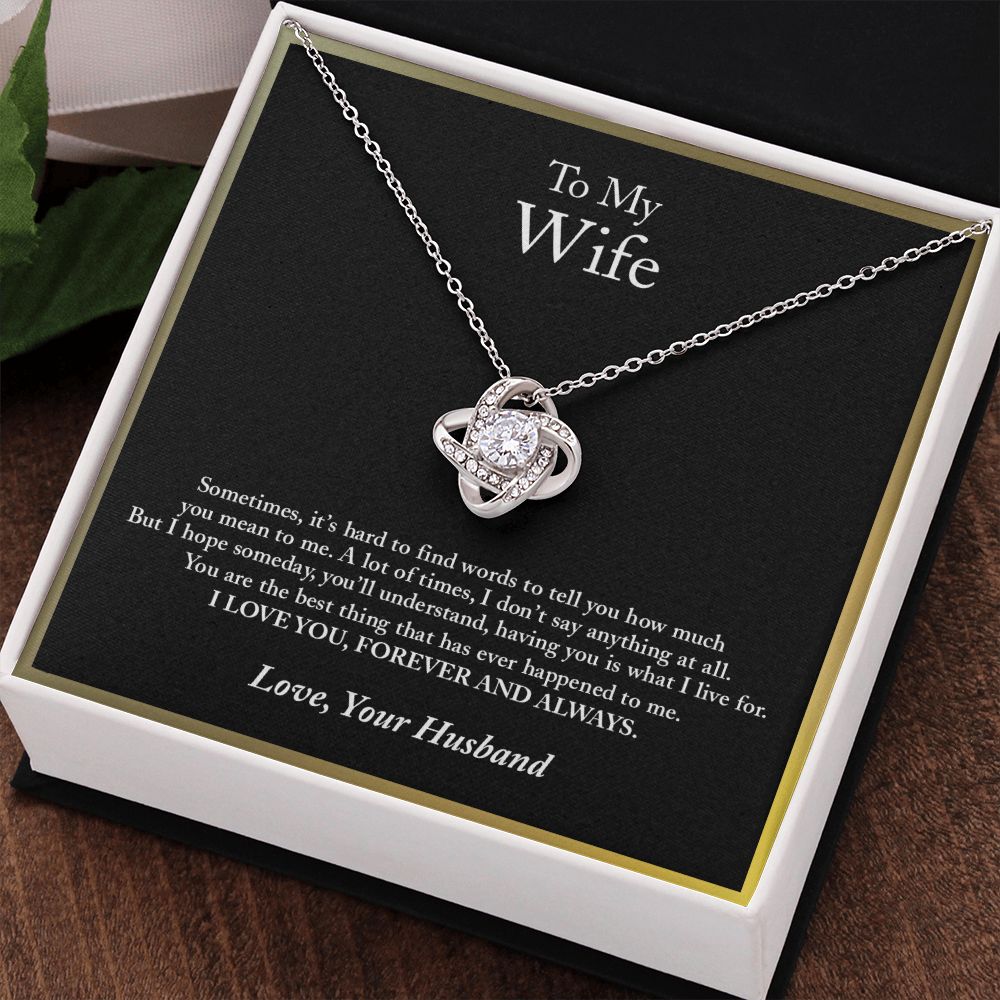 To My Wife | You Are The Best Thing | Love Knot Necklace | Romantic Gift