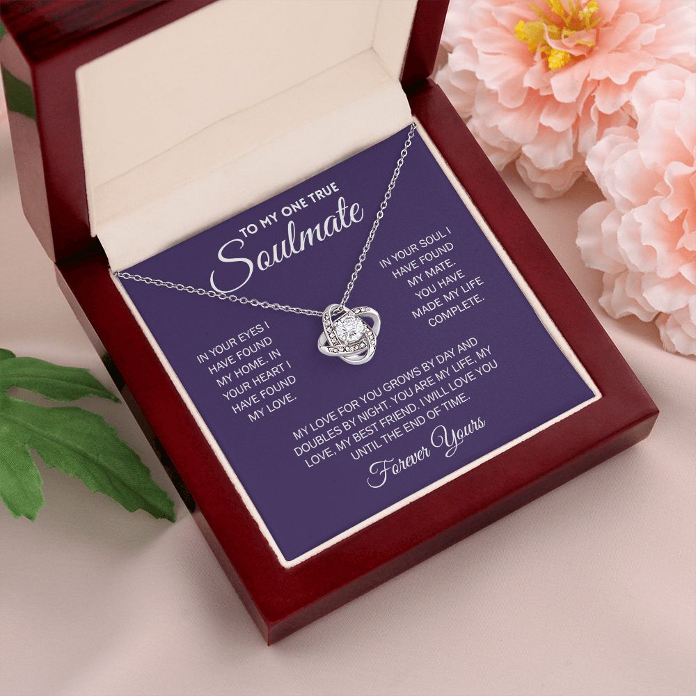 Soulmate My Love For You | Romantic Gift for Her | Love Knot Necklace