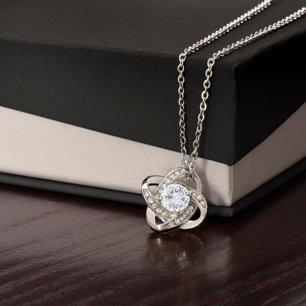 To My Mom - Always Your Little Boy - Love Knot Necklace Gift for Mom