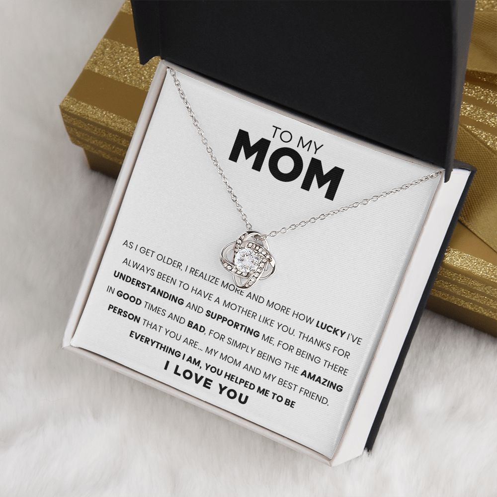 To My Mom | You Are The Most Amazing Person | Love Knot Necklace | Mother's Day Gift