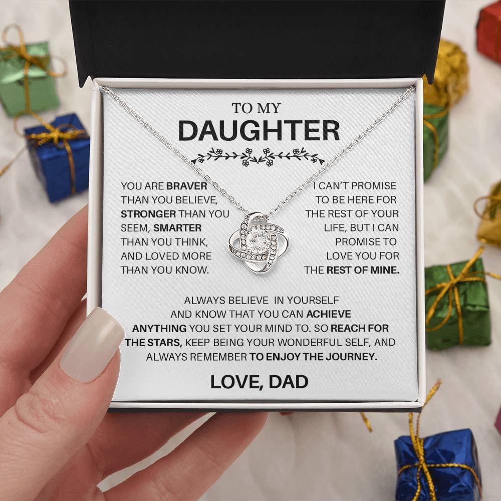 To My Daughter | Reach For The Stars | Necklace Gift From Dad | Perfect Gift For Daughter