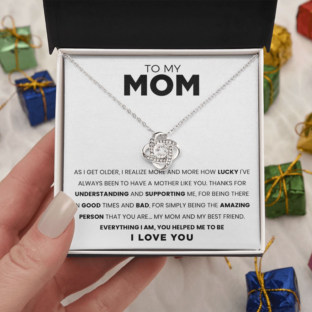 To My Mom | You Are The Most Amazing Person | Love Knot Necklace | Mother's Day Gift