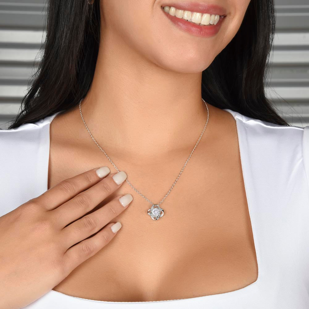 To My Soulmate - You Are My Love, My Life - Love Knot Necklace Gift