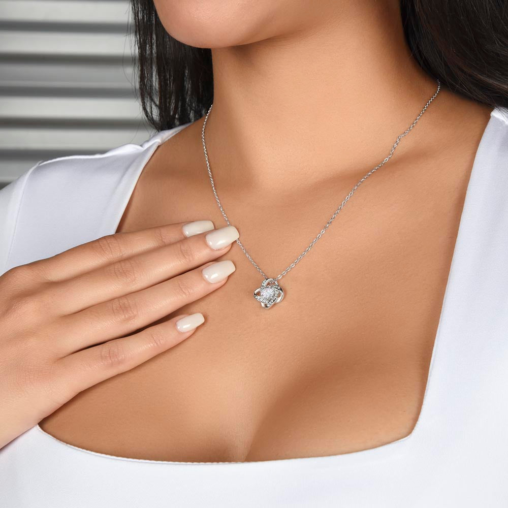 To My Daughter - Love You For The Rest Of Mine, Love Knot Necklace