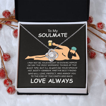 Soulmate Partyin' Best Friend, Love Knot Necklace, Perfect Gift For Her