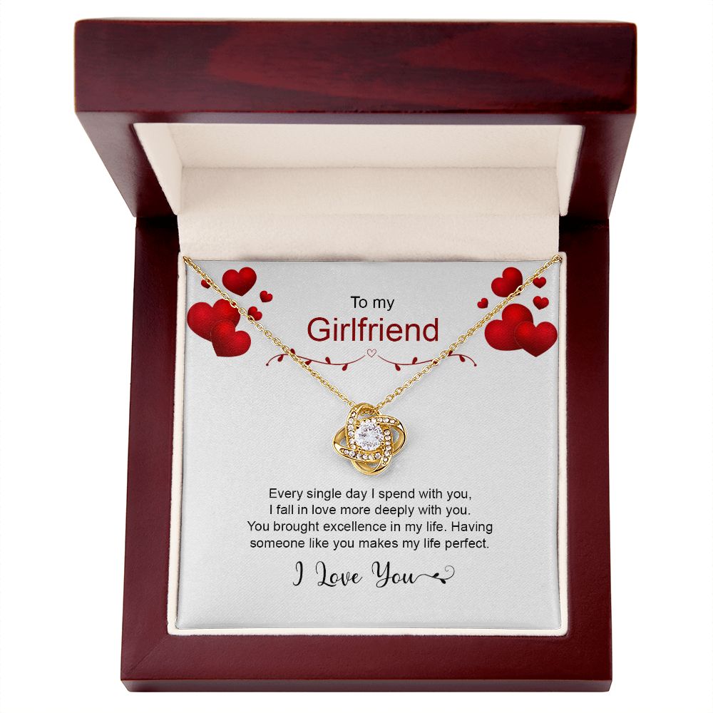To My Girlfriend | Every Single Day I Spend With You | Love Knot Necklace