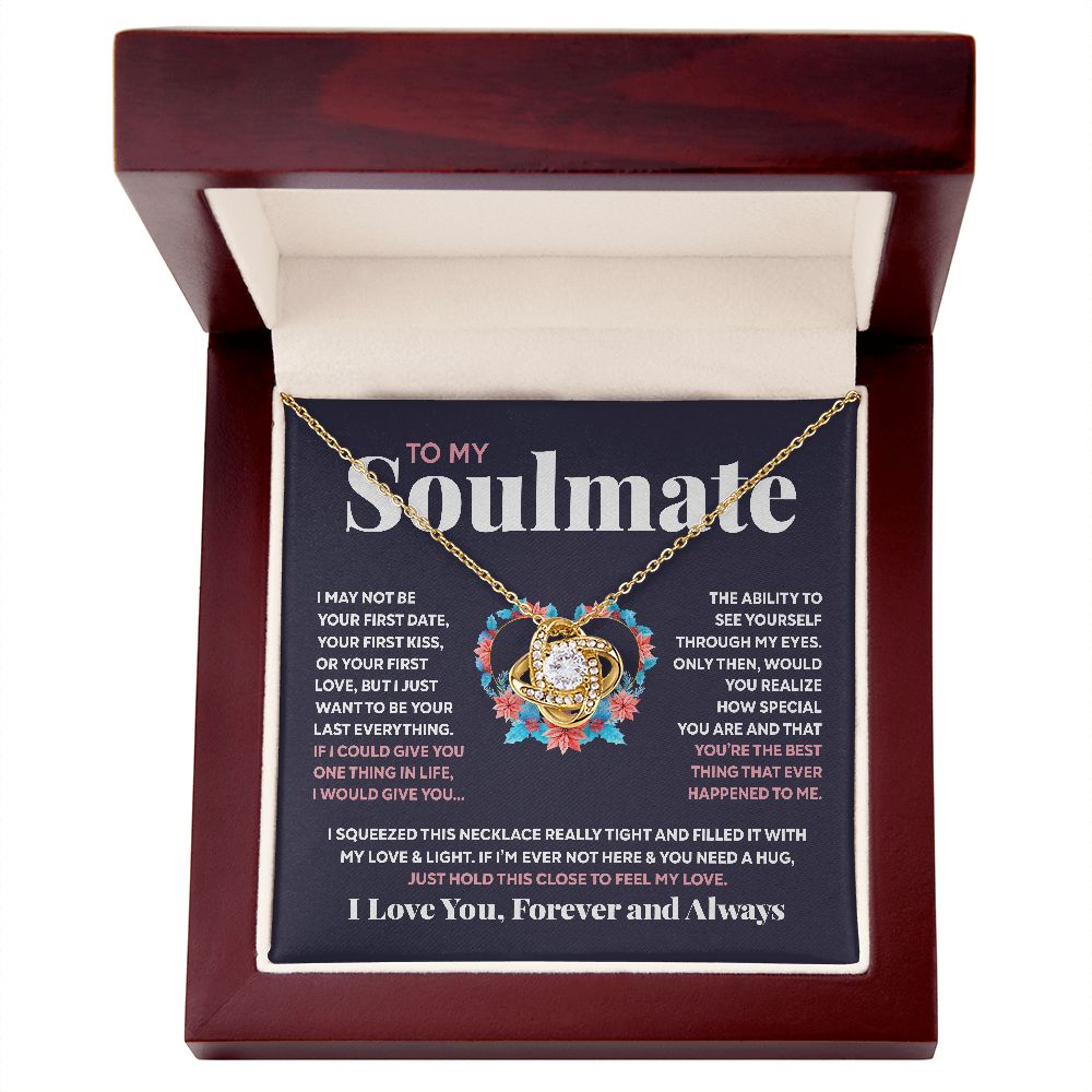 To My Soulmate | Feel My Love | Love Knot Necklace