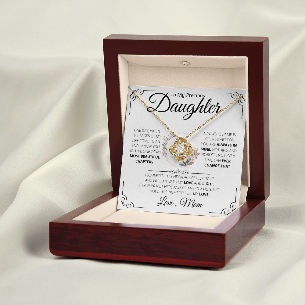 To My Precious Daughter | The Most Beautiful Chapters | Love Knot Necklace
