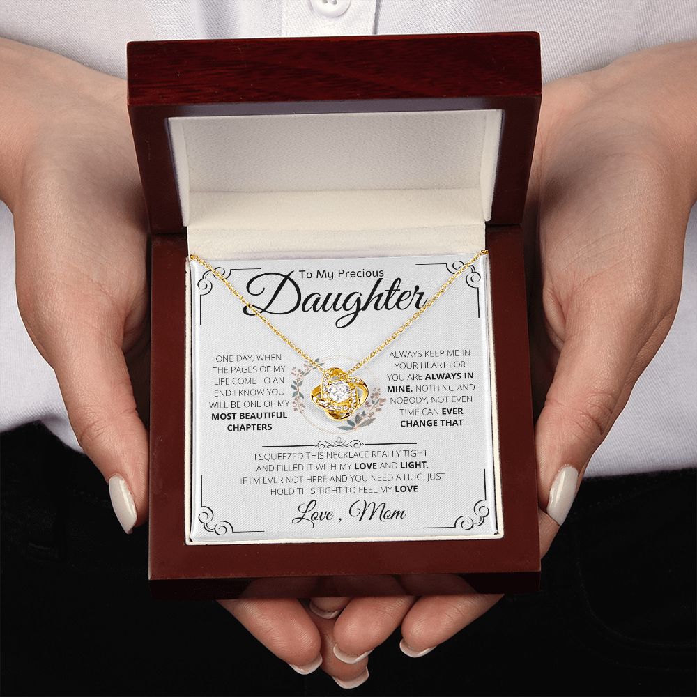 To My Precious Daughter | The Most Beautiful Chapters | Love Knot Necklace