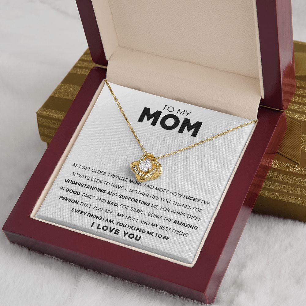 To My Mom | You Are The Most Amazing Person | Love Knot Necklace | Mother's Day Gift