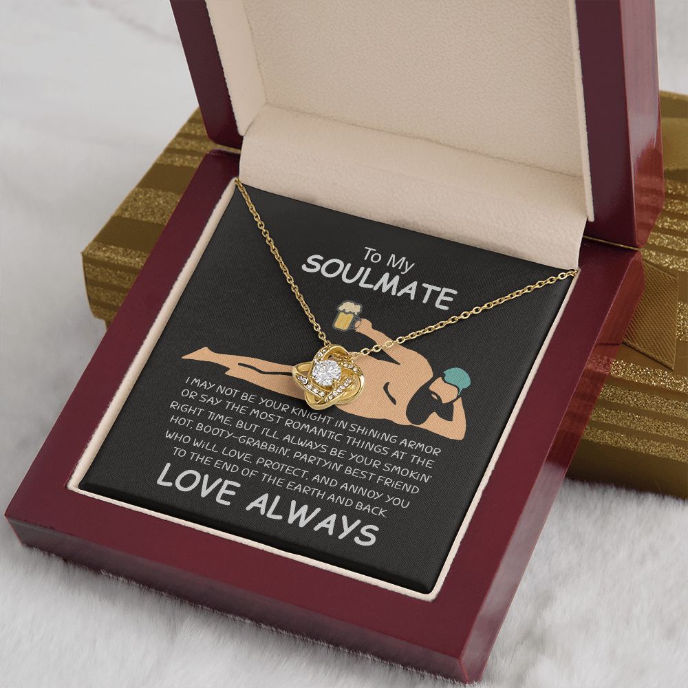 Soulmate Partyin' Best Friend, Love Knot Necklace, Perfect Gift For Her