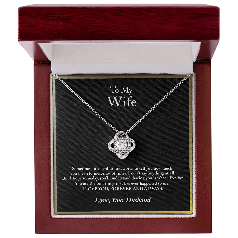 To My Wife | You Are The Best Thing | Love Knot Necklace | Romantic Gift
