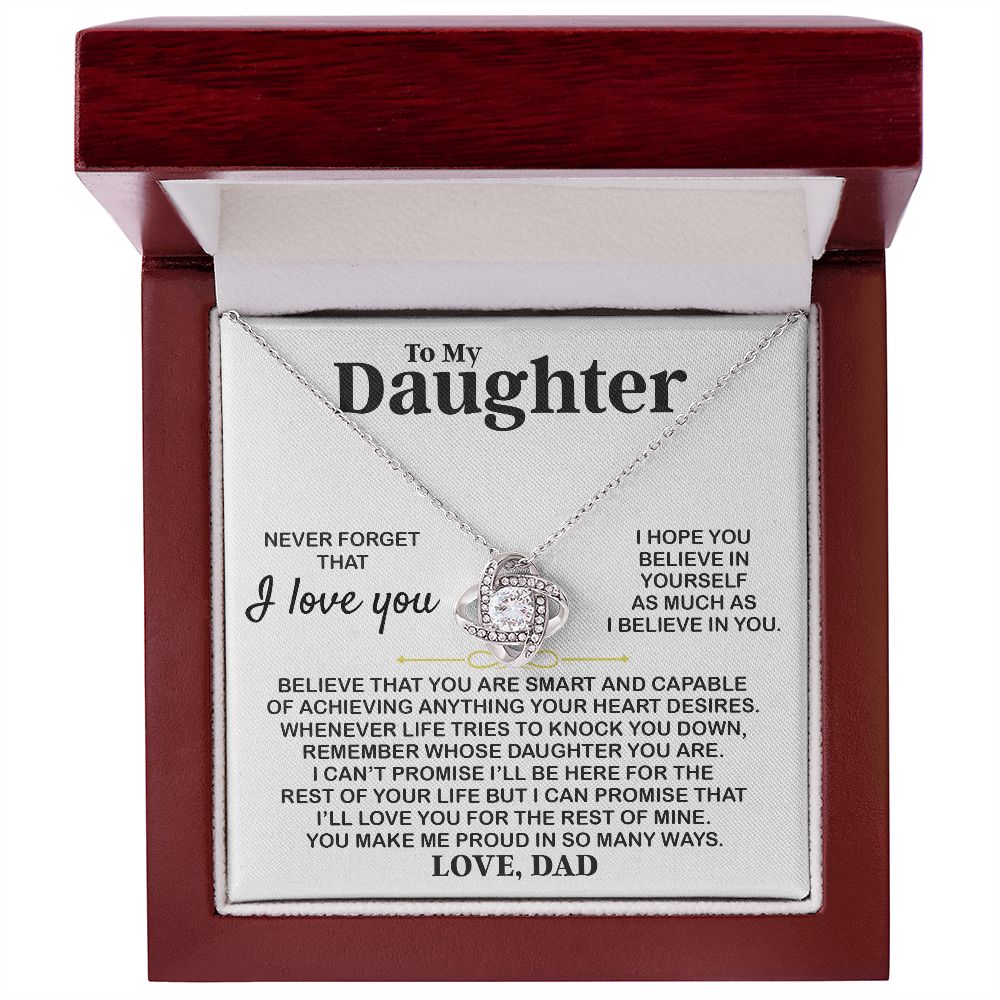 Daughter I Hope You, Love Knot Necklace