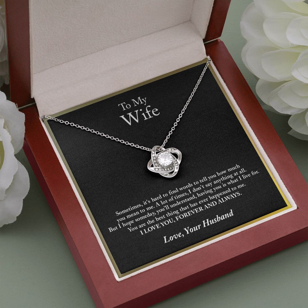 To My Wife | You Are The Best Thing | Love Knot Necklace | Romantic Gift