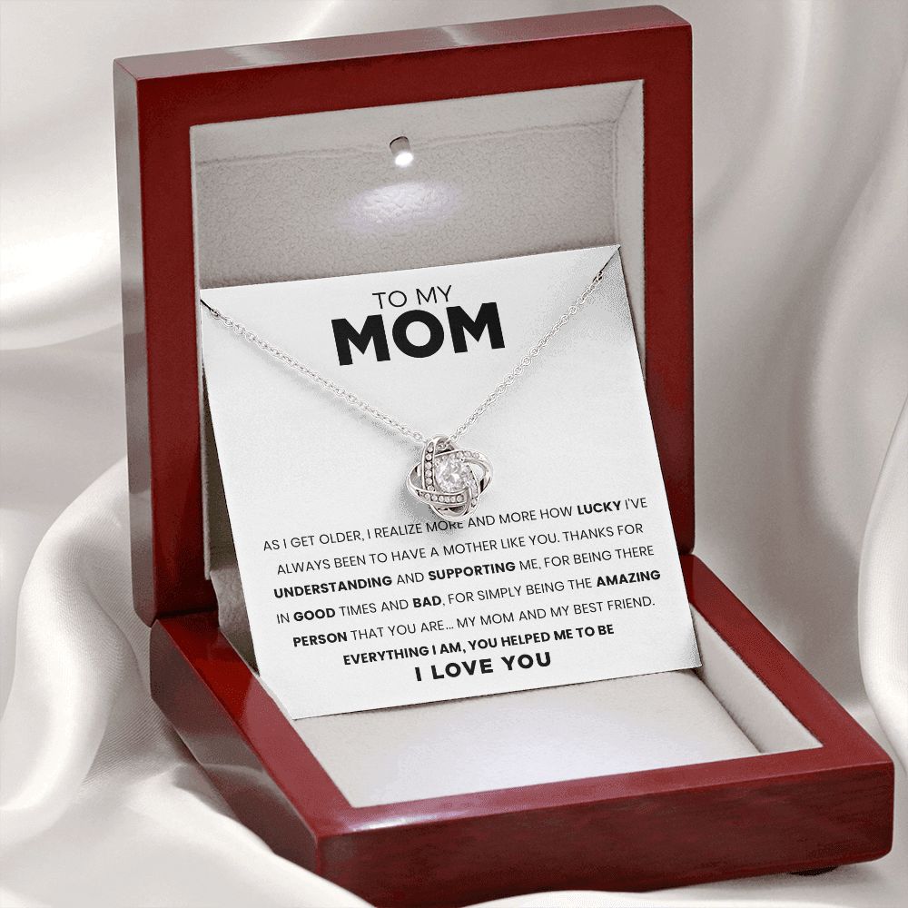 To My Mom | You Are The Most Amazing Person | Love Knot Necklace | Mother's Day Gift