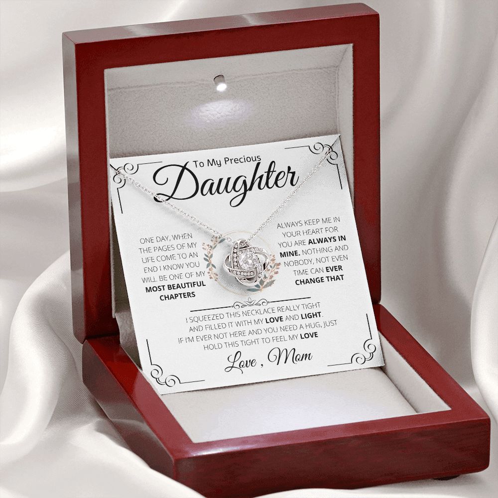 To My Precious Daughter | The Most Beautiful Chapters | Love Knot Necklace