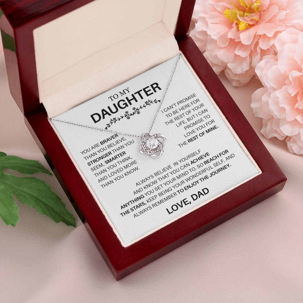 To My Daughter | Reach For The Stars | Necklace Gift From Dad | Perfect Gift For Daughter