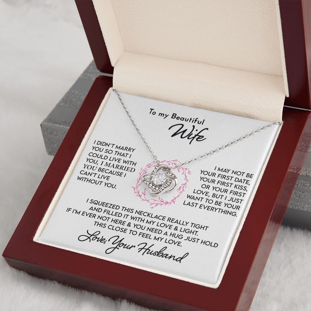 To My Wife | Love & Light | Love Knot Necklace | Romantic Gift for Wife