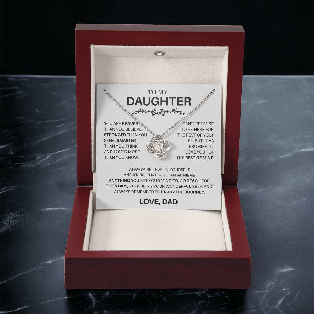 To My Daughter | Reach For The Stars | Necklace Gift From Dad | Perfect Gift For Daughter
